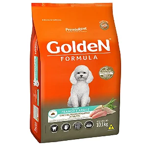 Ração Golden Fórmula Cães Adultos Raças Pequenas Frango e Arroz Mini Bits 10,1Kg