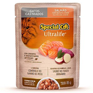 Ração Úmida Special Cat Sachê Salmão para Gatos Castrados 85g