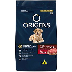 Ração Seca Origens Carne e Cereais para Cães Adultos 15Kg