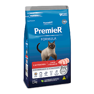 Ração Premier Fórmula Gatos Castrados Frango 1,5Kg