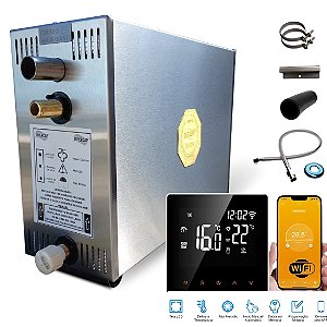 Sauna a Vapor Modelo Top Turbo TP12SB2 12KW 220V Bifásico Painel Smart Impercap