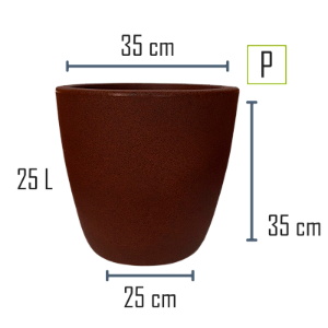 Vaso Minas Prisma Cônico P 53cm Pedra