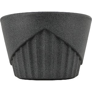 Cachepot Vitória Piramidal 15x12 Cinza Granito
