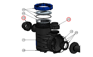 Kit 2 Conexões 60mm UF - PF48M - Bomba Syllent (3D9969C1A)