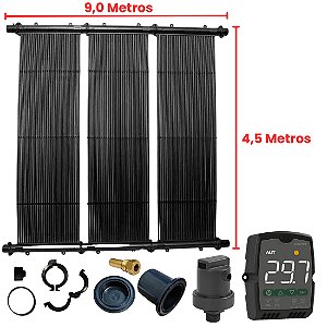 Kit Aquecedor Solar para Piscina Veico até 9,0 x 4,5 metros
