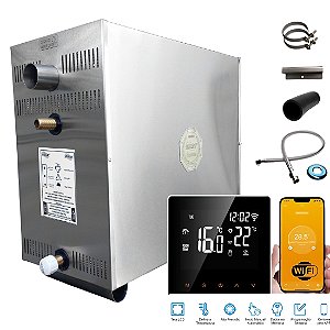 Sauna a Vapor Modelo Profissional MP24ST2 24KW 220V Painel Smart Trifásico Impercap