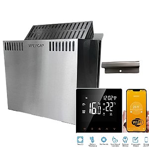 Sauna Seca Finlândia Parede Fix Mix Smart FM9ST3 9KW 380V Triifásico Painel Smart Imperca