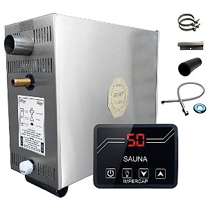 Sauna a Vapor Modelo Master MT18DT2 18KW 220V Trifásico Painel Small Impercap