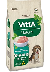 Ração Vitta Natural Filhotes Pequeno Porte Frango e Arroz 10,1kg