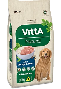 Ração Vitta Natural Cães Adultos Frango e Arroz 15kg