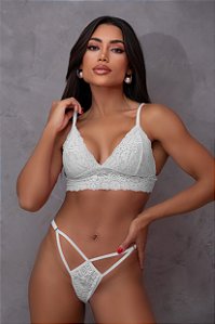 Conjunto Lotus - Lingerie Sensual - Branco
