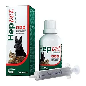 Suplemento Vetnil Hepvet Suspensão para Cães 60ml