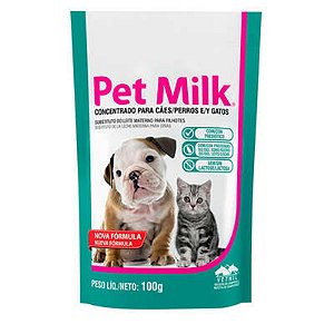 Suplemento Vetnil Pet Milk Nutrição para Cães e Gatos Filhotes 100g