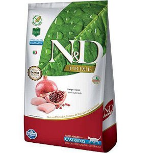 Ração Farmina Nutritiva Sabor Frango e Romã para Cães Adultos Castrados de 1kg