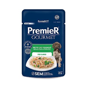Ração Úmida Premier Gourmet Peito de Frango para Cães Filhotes 85g