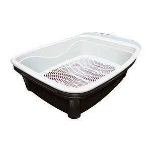 Banheiro Furacão Pet Classic Plus para Gatos Preto