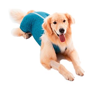 Roupa Pós Cirúrgica Castração Macho Duo Dry Azul Pet Med - Tamanho 11