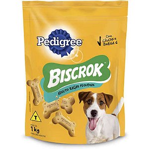 Biscoito Pedigree Biscrok para Cães Adultos de Porte Pequeno, Petisco Irresistível
