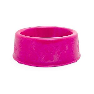 Comedouro Plástico Pet Injet com Patinhas - Design Divertido - 600ml