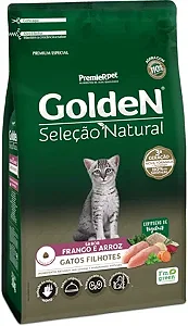 Ração Golden Seleção Natural Gatos Filhotes Frango e Arroz 3kg