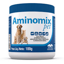 Complexo Vitamínico Aminomix Pet Para Cães E Gatos 100g