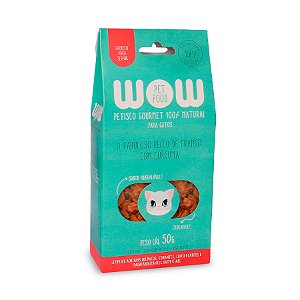 Petisco Wow Pet Food Gourmet Peito de Frango com Cúrcuma para Gatos 50 g