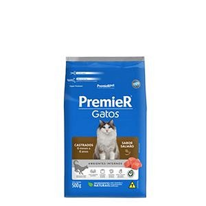 Ração Premier para Gatos Castrados com Salmão 500g
