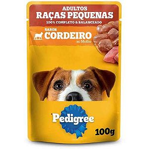 Ração Úmida Pedigree Sachê Cordeiro Para Cães Adultos de Raças P 100g