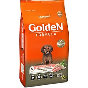 Ração Seca Golden Premier Formula Filhotes Frango e Arroz 10,1 kg Nutrição Completa