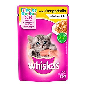 Ração Úmida Whiskas Sabor Frango ao Molho para Gatos 85g