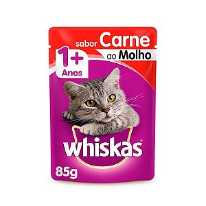 Sachê Whiskas Sabor Carne ao Molho - 85g