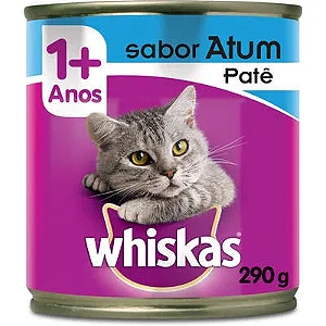 Ração Úmida Whiskas Lata Patê de Atum para Gatos Adultos 290g