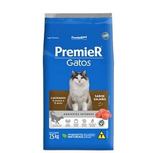 Ração Seca Premier Ambientes Internos Sabor Salmão para Cães 7,5kg