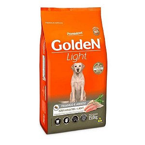 Ração Golden Light de Frango e Arroz para Cães Adultos 15kg