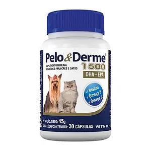 Suplemento Vetnil Pelo & Derme DHA + EPA 1500 C/30 Cápsulas