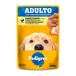 Ração Úmida Pedigree Sachê Frango ao Molho para Cães Adultos 100g