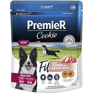 Biscoito Premier Cookie Fit Para Cães Sabor Batata Doce E Frango 250g - Premier