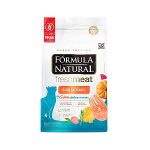 Ração Seca Fórmula Natural Fresh Meat Salmão Para Gatos Castrados 7kg