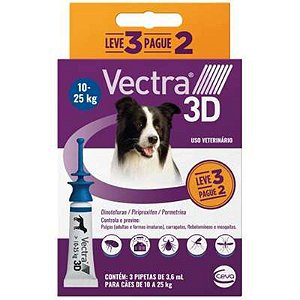 Antipulgas Ceva Vectra 3D Completo para Cães com 3 Pipetas