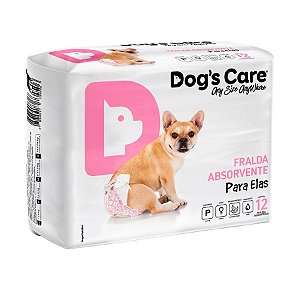 Fralda Higiênica Ecofralda Fêmea Dogs Care 12 Unidades P