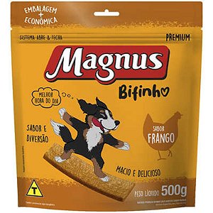 Bifinho Magnus Sabor Frango para Cães Adultos 500g Petisco Saboroso