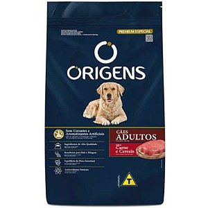 Ração Nutritiva De Carne e Cereais Para Cães Adultos Origens 15kg