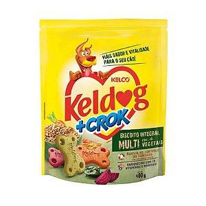 Biscoito Kelco Keldog +Crock Integral Multi Com Vegetais 400g 1 Unidade