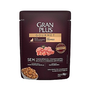 Ração Úmida Gran Plus Gourmet Trato Urinário Sabor Frango para Gatos 85g