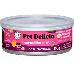 Ração Úmida Pet Delícia Gatos Maravilha de Frango 110g
