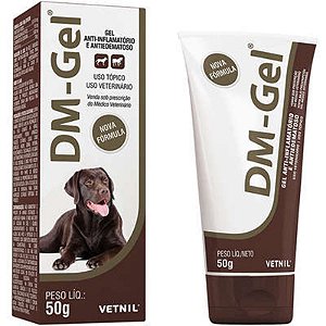 Anti-inflamatório Vetnil DM Gel 50g Alívio de Dores Cães
