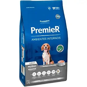 Ração Premier Pet Ambientes Internos Cães Adultos Light 2,5kg