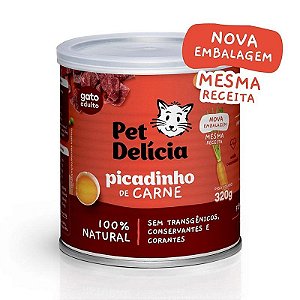 Ração Úmida Pet Delícia para Gatos Sabor Carne 320g