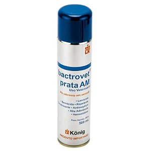 Antisséptico Bactrovet Prata Konig 500 Mililitros Para Tratamento De Feridas