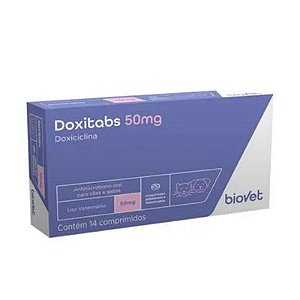 Antimicrobiano Biovet Doxitabs Para Tratamento de Infecções 50mg